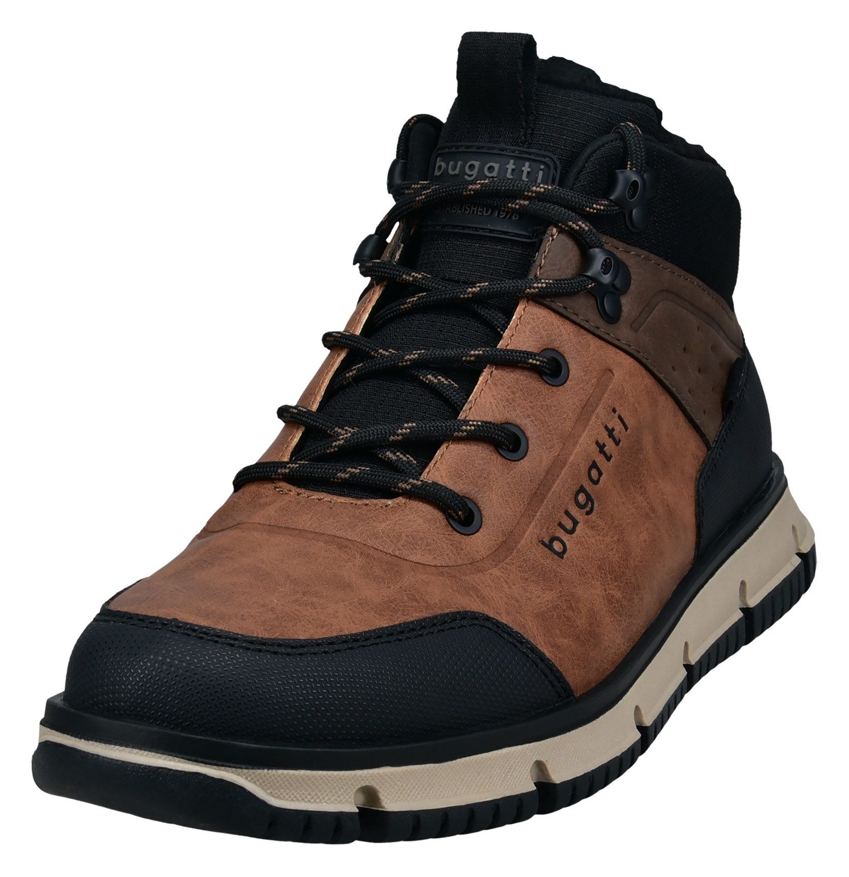 bugatti Winterboots High Top Sneaker, Schnürboots mit modischer Laufsohle, TEX-Membran