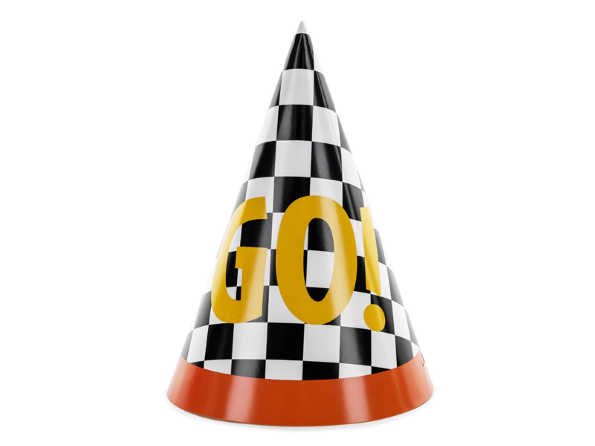partydeco Kostüm Geburtstagsmützen Autos Rennwagen Formel GO! 16 cm