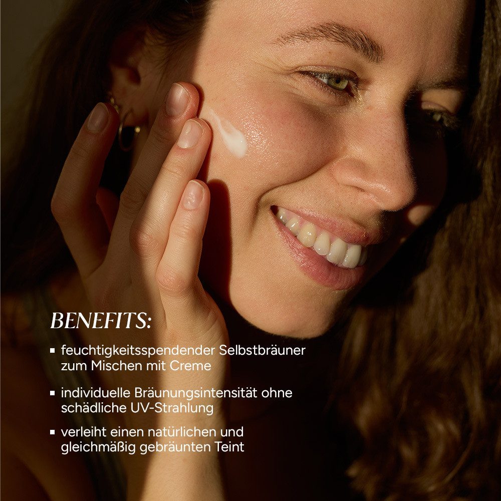 JUNGLÜCK Selbstbräunungskonzentrat Selbstbräunungsserum - Self Tan Drops, 1-tlg., Verleiht einen natürlichen und gleichmäßig gebräunten Teint