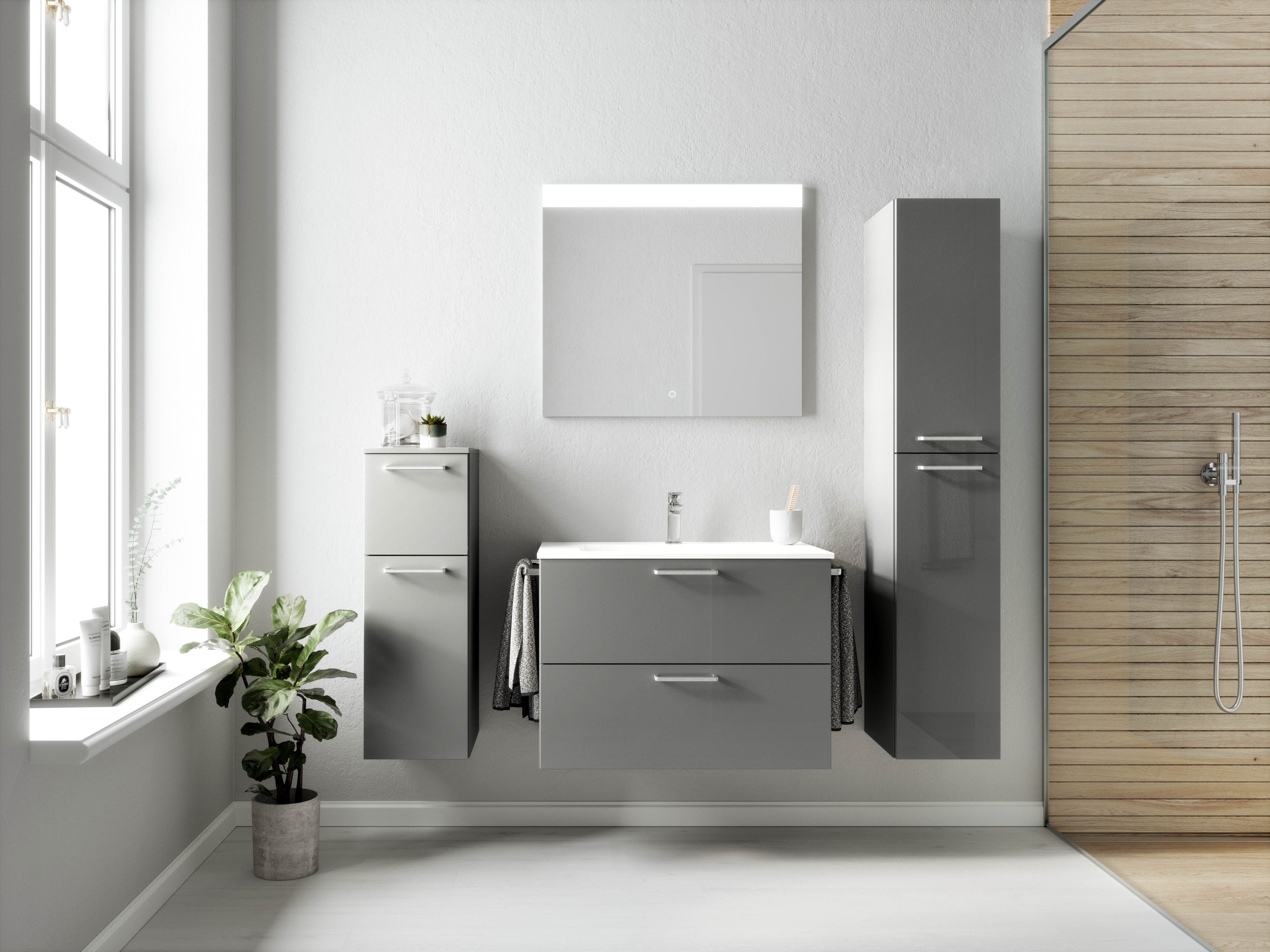 nobilia® Badmöbel-Set Tolvina, (4-St., vormontiert, mit günstig online kaufen