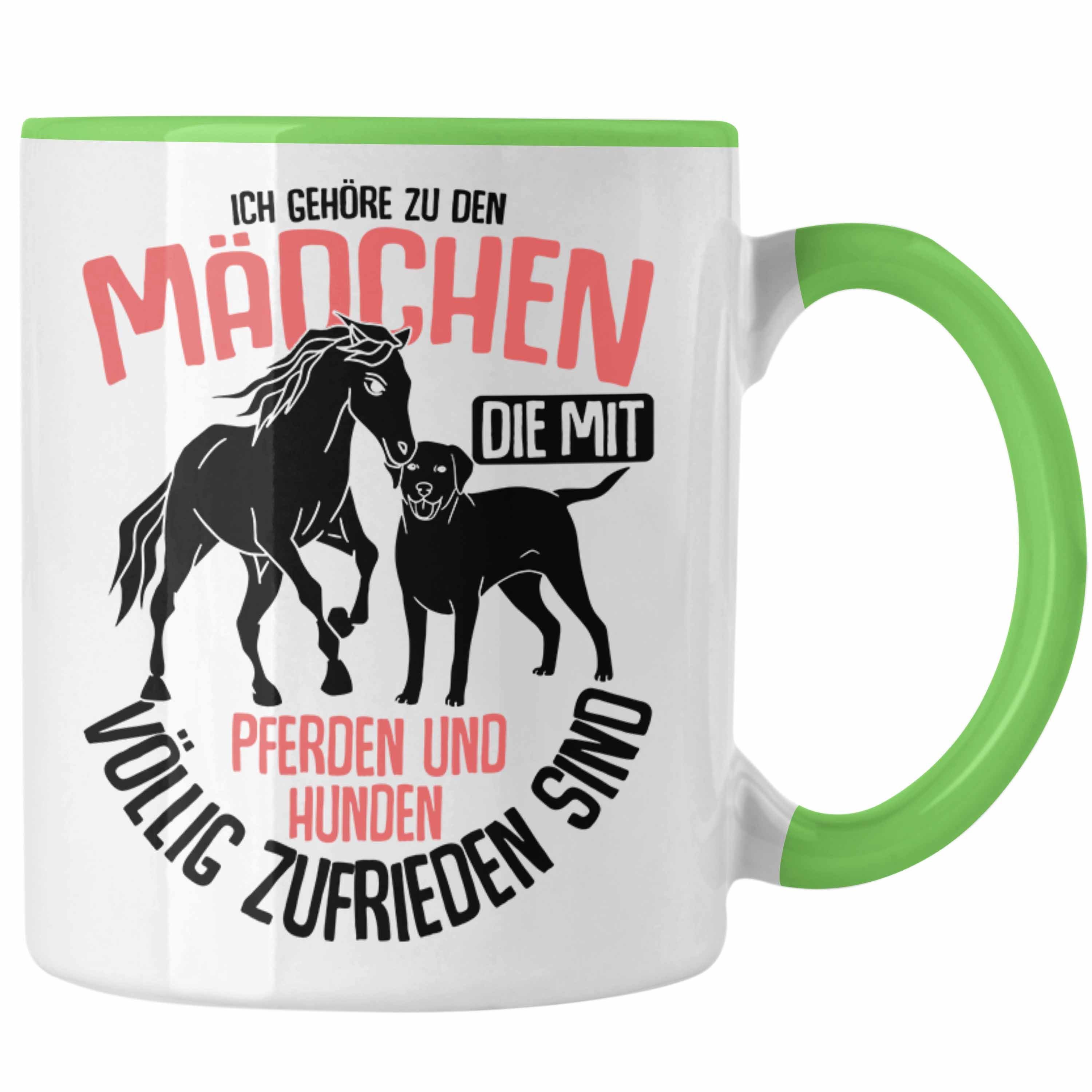 Trendation Tasse Trendation - Lustige Reiter Sprüche Geschenk Tasse Reiterin Pferde Mädchen Geschenkidee Pferde Und Hunde Grün