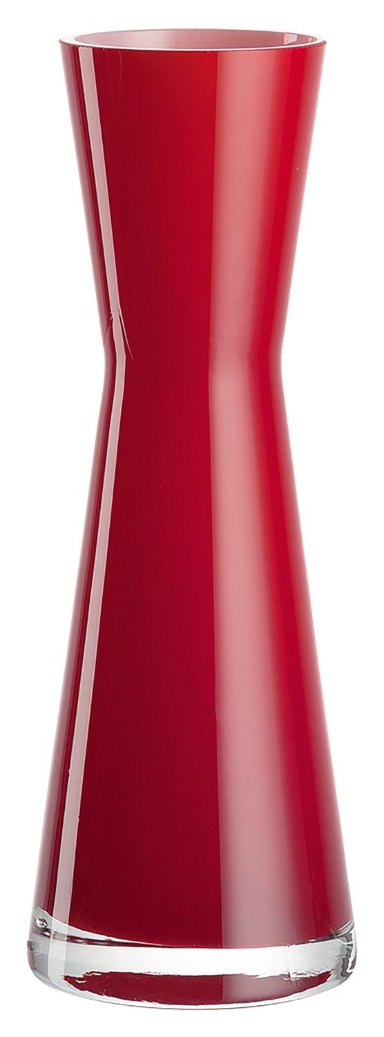 Du kannst sehen LEONARDO Dekovase PUCCINI, Vase, H cm (1 18 Rot, Glas, St)