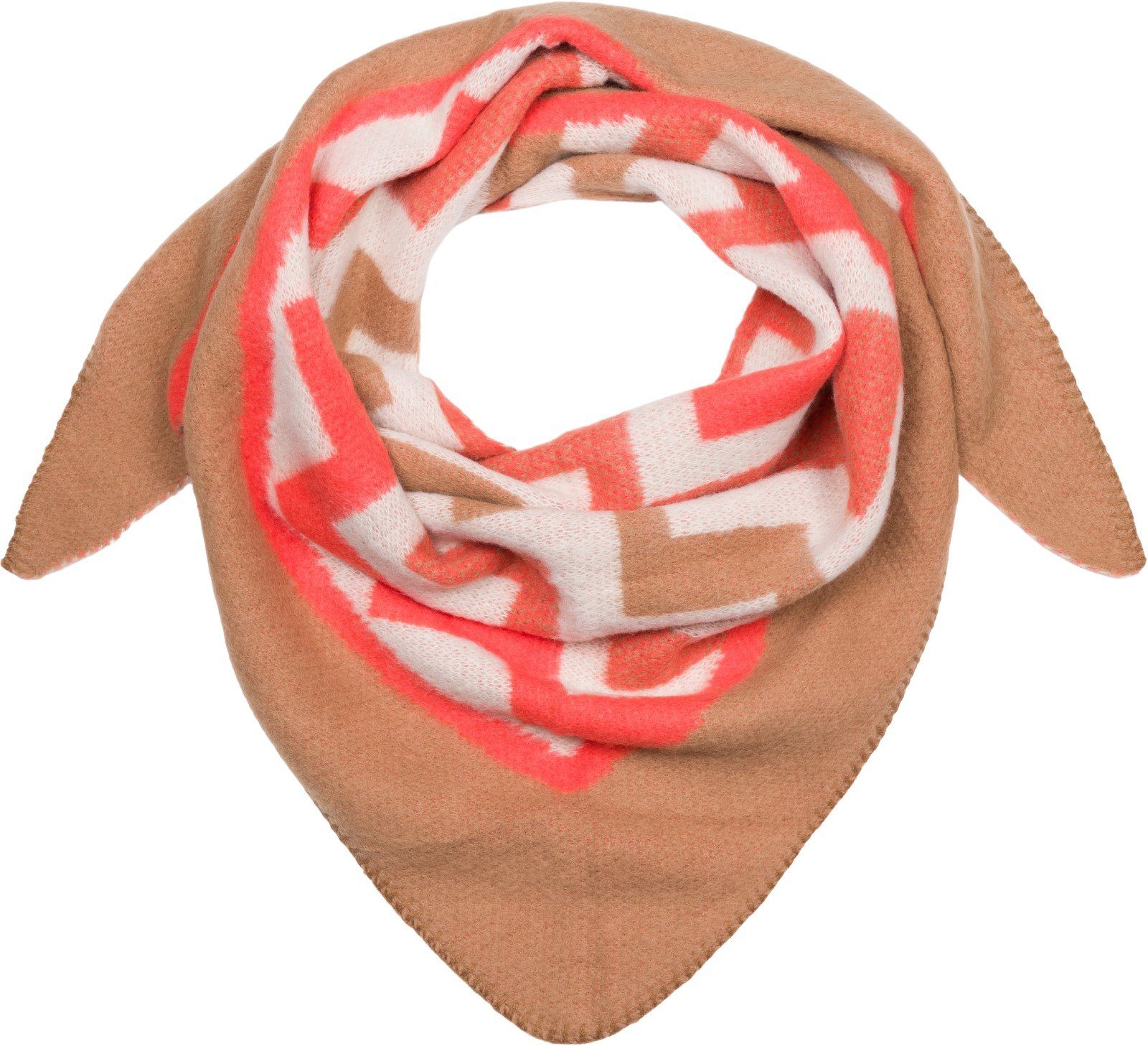 styleBREAKER XXL-Schal Web Dreiecktuch Zick-Zack, (1-St)