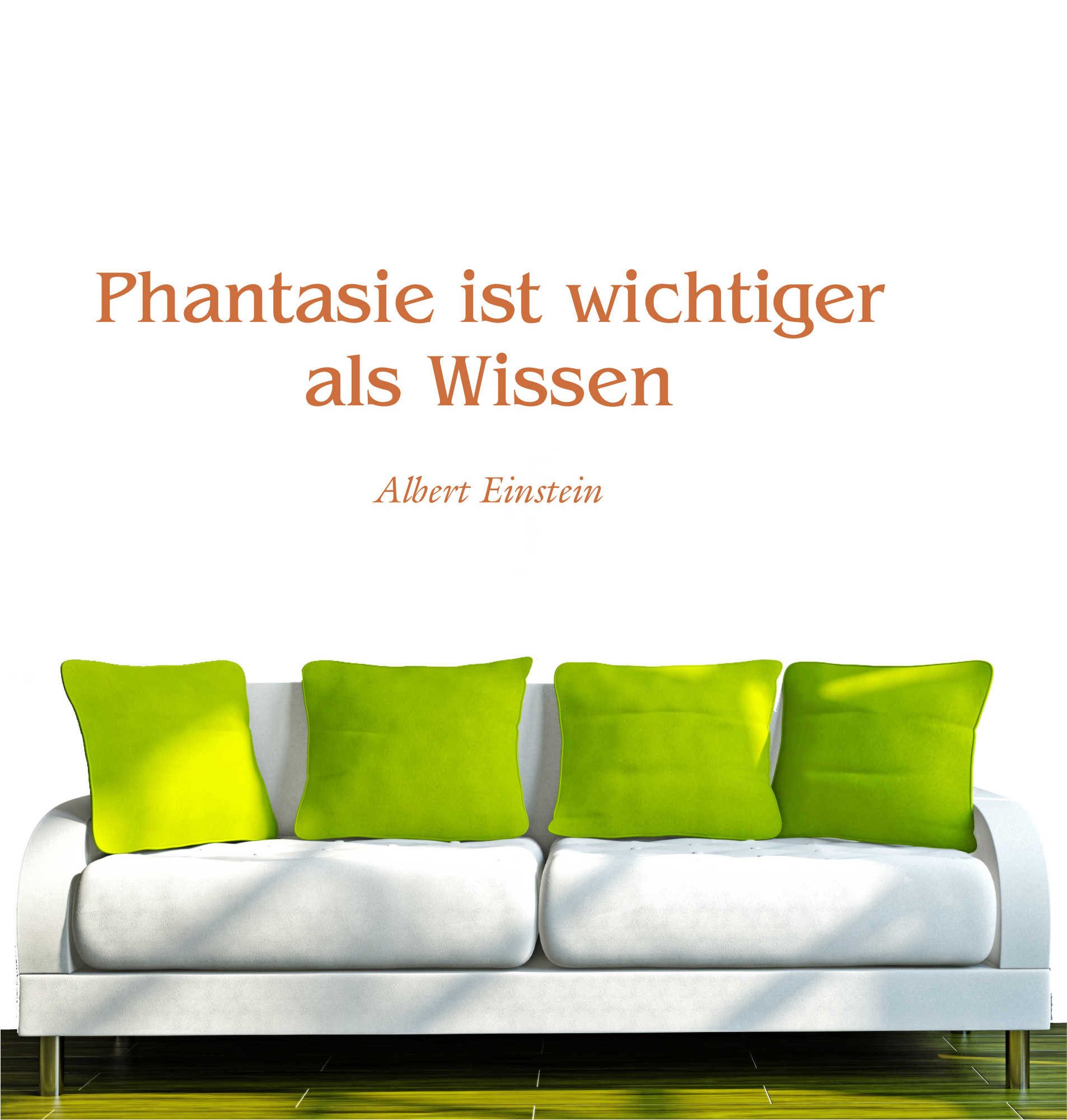 INDIGOS UG Wandtattoo Wandtattoo - Wandaufkleber - w011 Spruch Albert Einstein