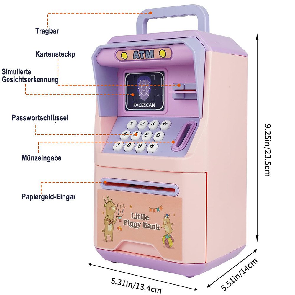 CLTYQ Spardose Elektronische Spardose für Kinder mit Passcode,Sicherer Geld günstig online kaufen