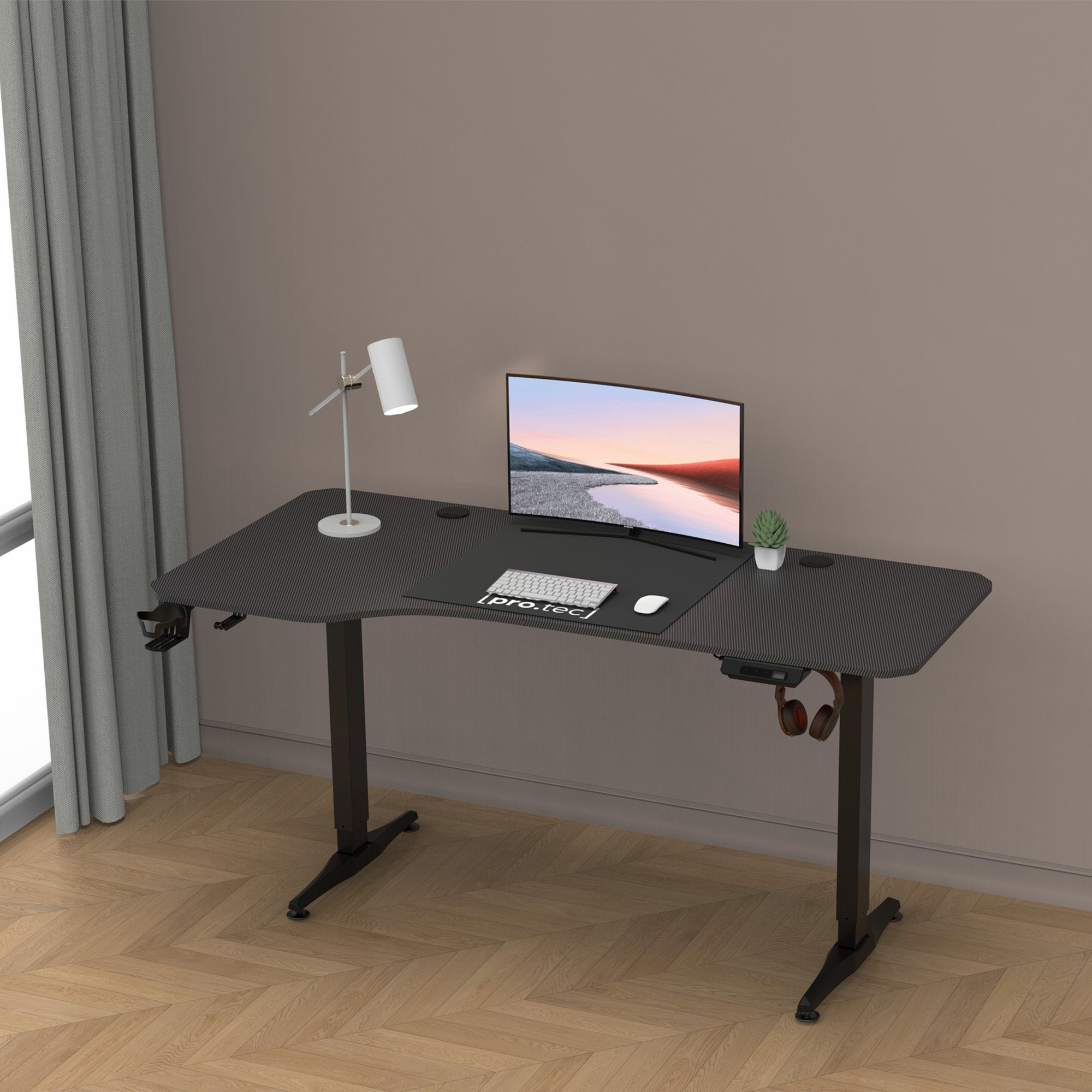pro.tec Schreibtisch, »Oxnard« Höhenverstellbarer Schreibtisch 160x75cm günstig online kaufen
