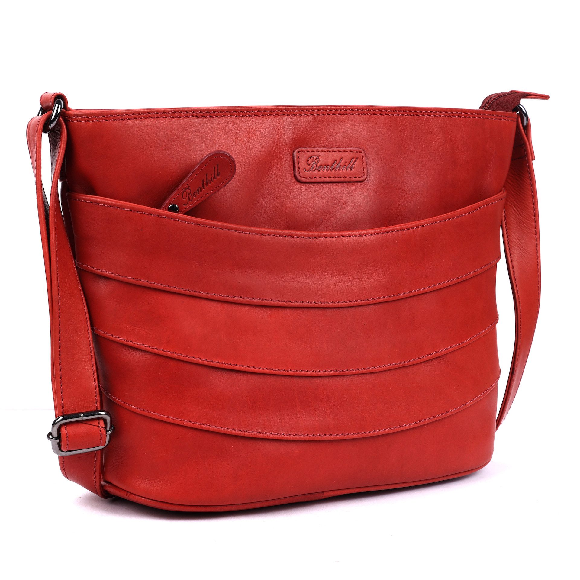 Umhängetasche Damen Echt Leder Handtasche Shopper Vintage Umhängetasche