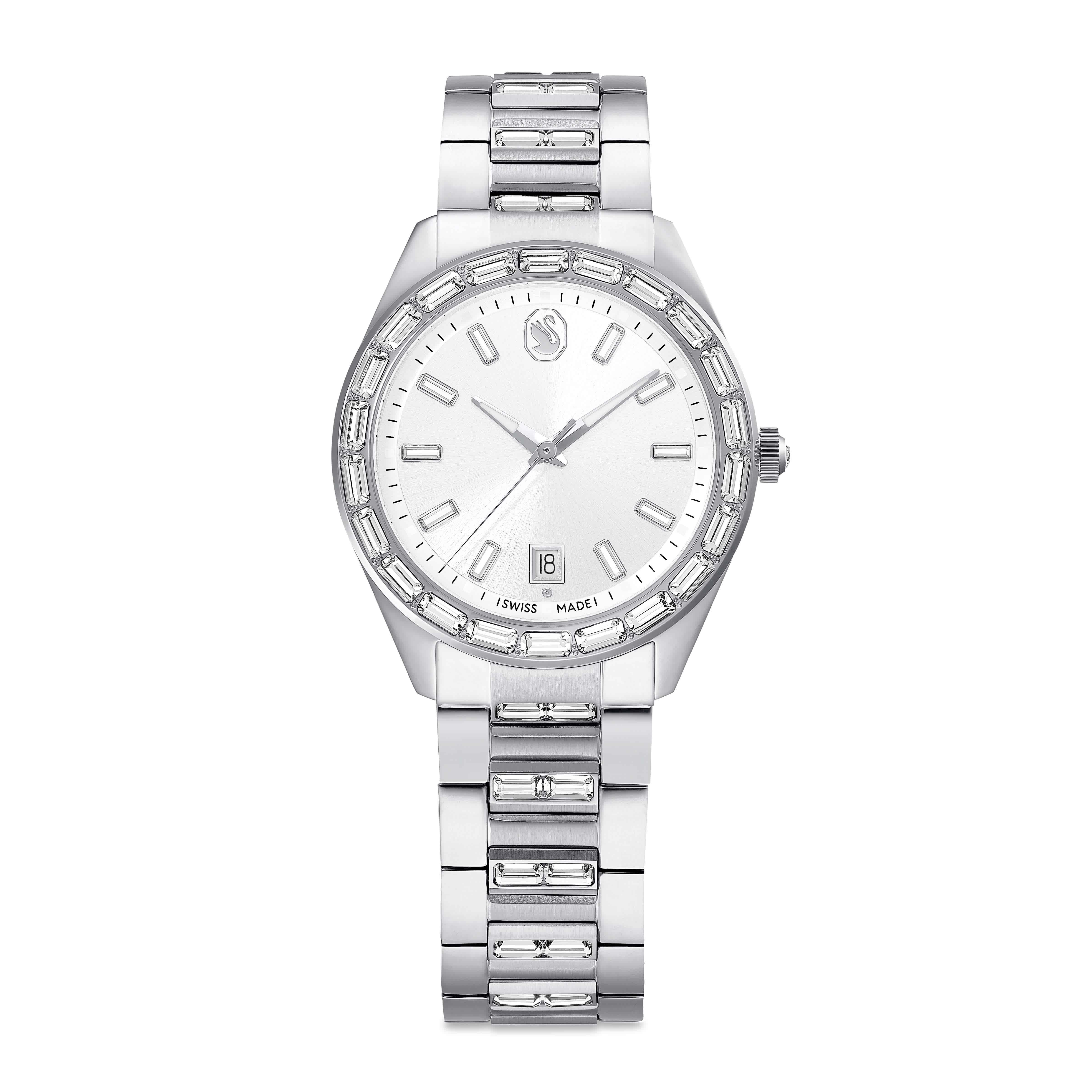 Swarovski Quarzuhr MATRIX 5734665, Armbanduhr, Damenuhr, Swiss Made, Edelstahlarmband, analog
