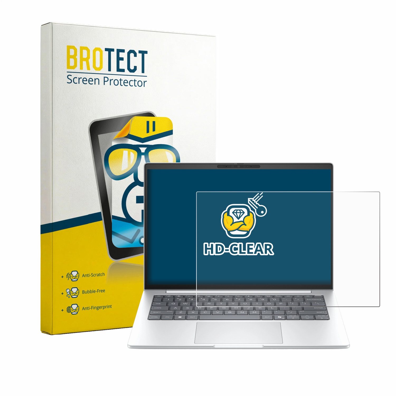 BROTECT Displayschutzfolie Schutzfolie für HP EliteBook 8 G2i 14", Displayschutz Schutz Folie Klar Transparent