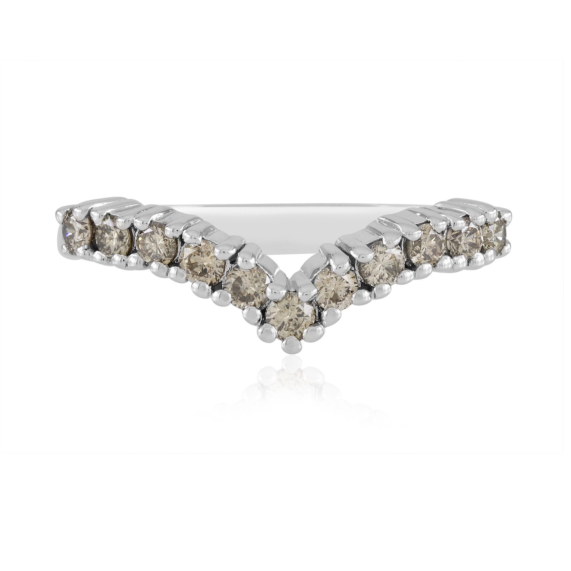 Cavill Diamantring Cavill Damen Ring Sterlingsilber rhodiniert 0,43 ct Schoko-Diamanten (1-tlg)