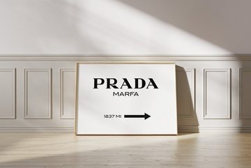 JUSTGOODMOOD Poster Premium ® Prada Marfa Poster · ohne Rahmen, (1 St), Poster in verschiedenen Größen verfügbar