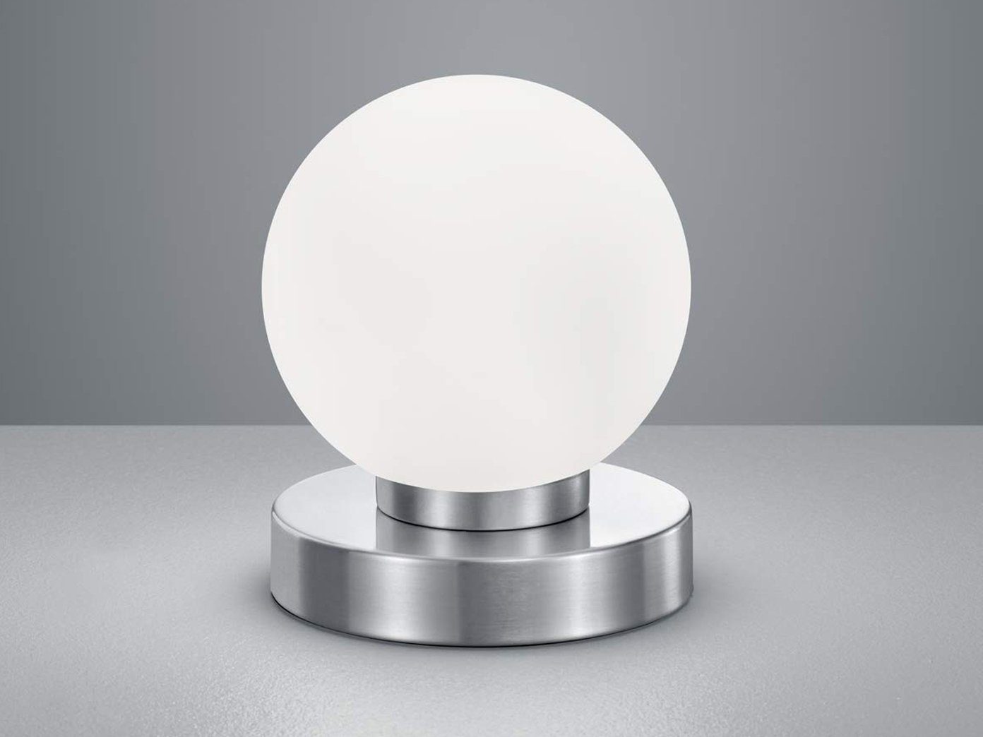LED Design Tisch Lampe DIMMBAR Wohn Zimmer Chrom Glas Kugel Nacht-Licht Leuchte 