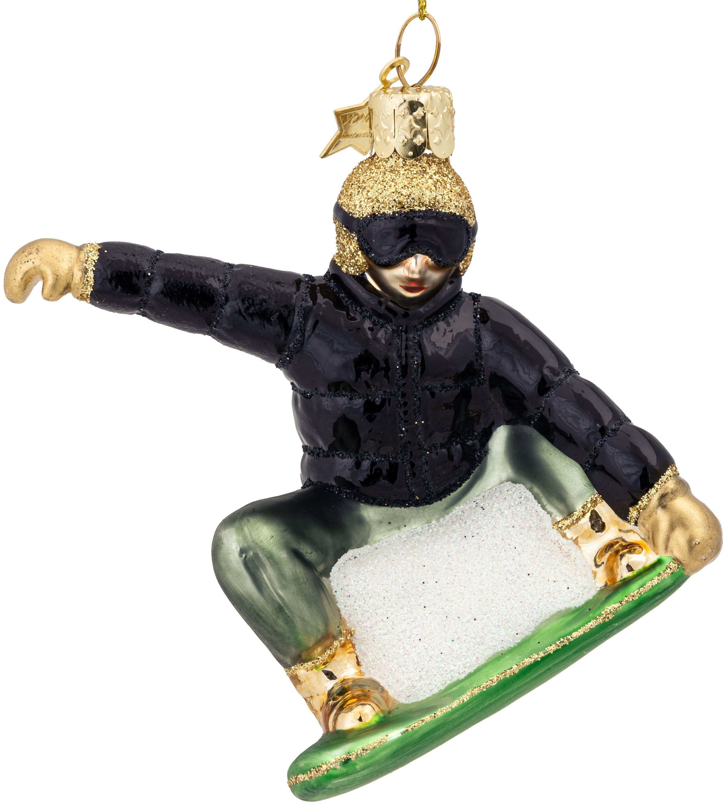Christbaumschmuck BS656 Snowboarder Glas Ornament Weihnachtsbaum Anhänger
