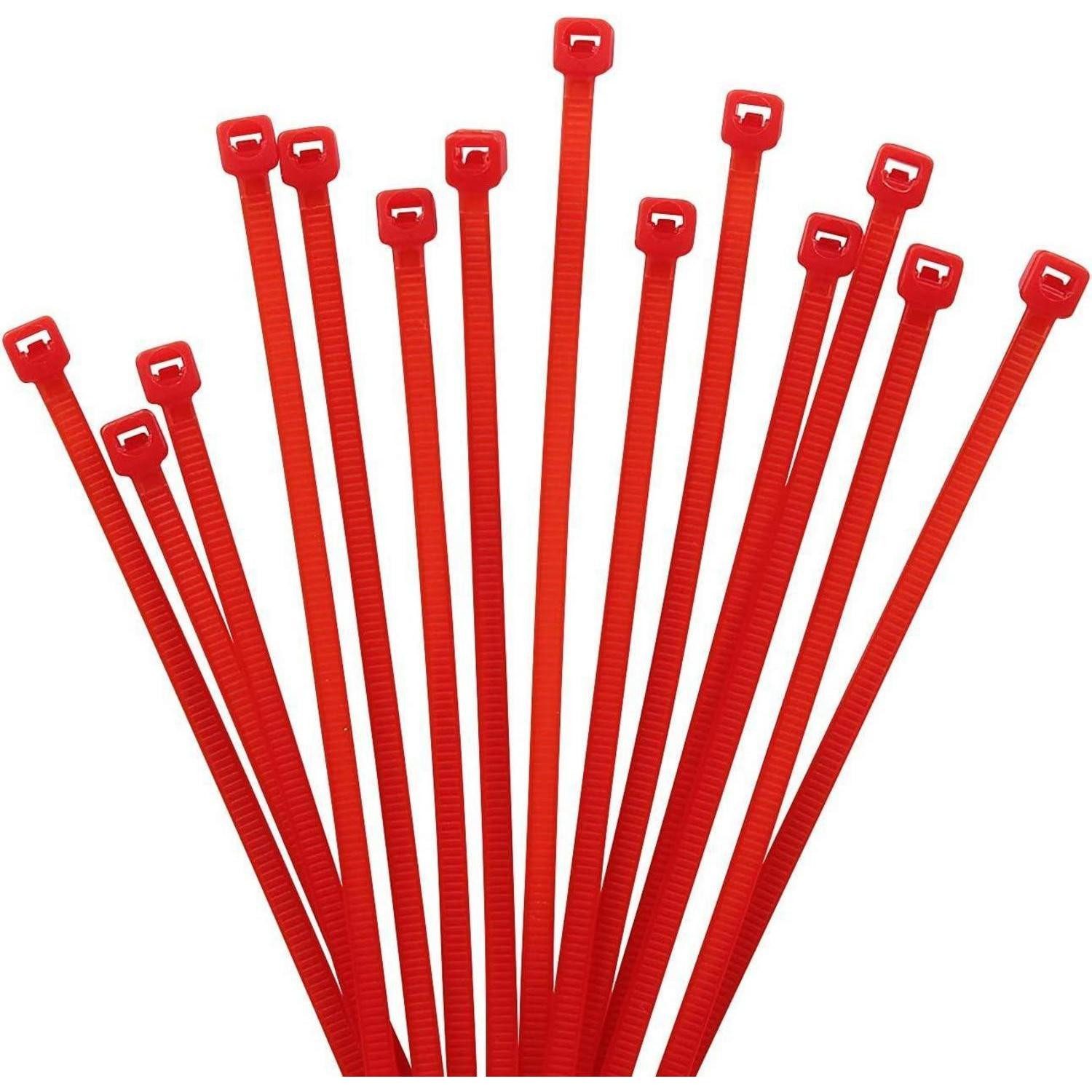 LuxusKollektion Kabelbinder Kabelbinder 1000 Rot 200mm 2,5mm 8,1kg UV 200mm x 2.5 mm Rot