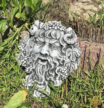 Stone and Style Gartenfigur Steinfigur Wandrelief Waldgeist Bart