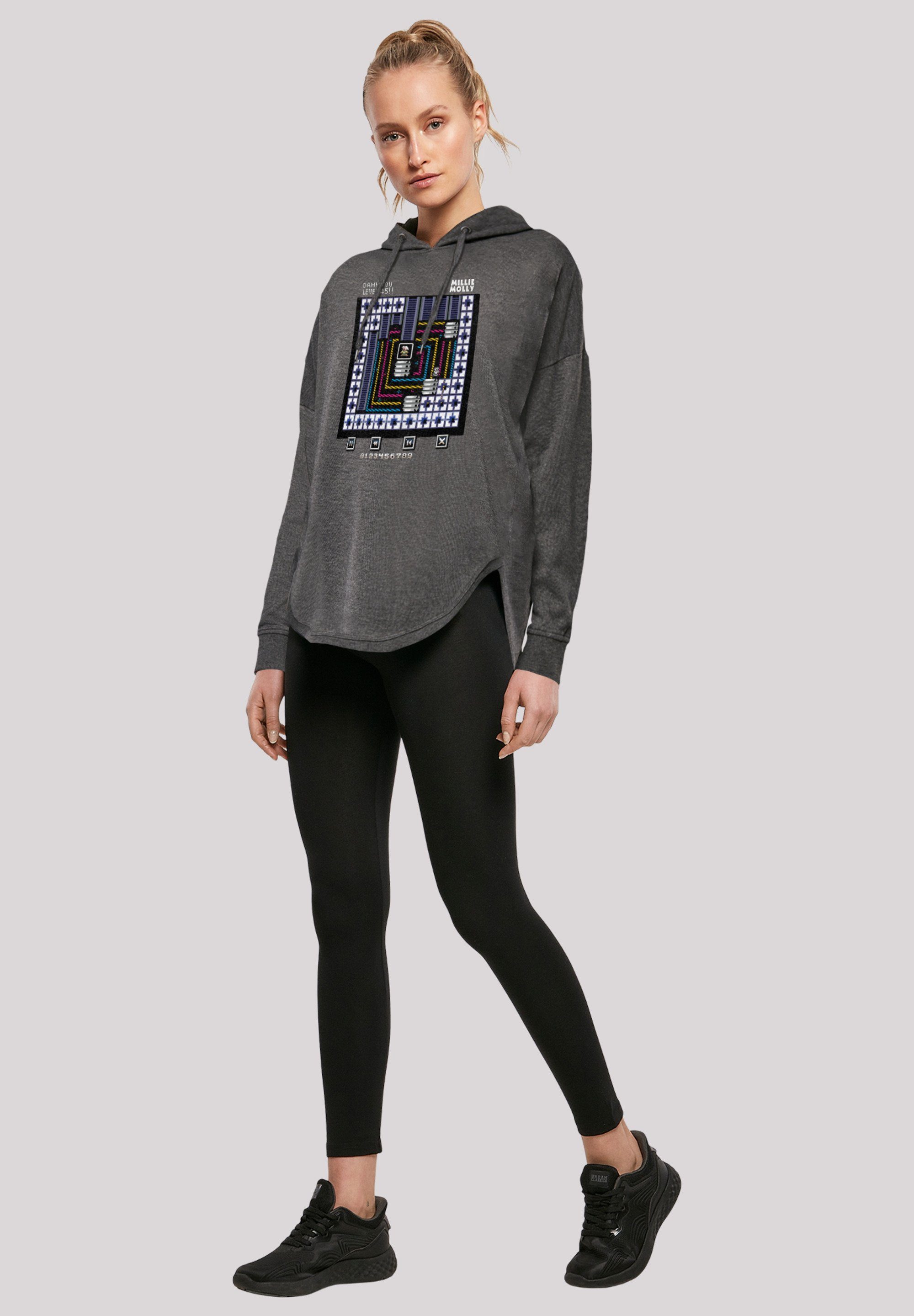 F4NT4STIC Kapuzenpullover Retro Gaming 45 Print charcoal Level