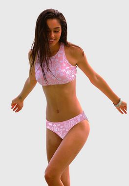 Beco Beermann Triangel-Bikini-Top Pastel Love, mit auffälliger Criss Cross-Schnürung im Rücken