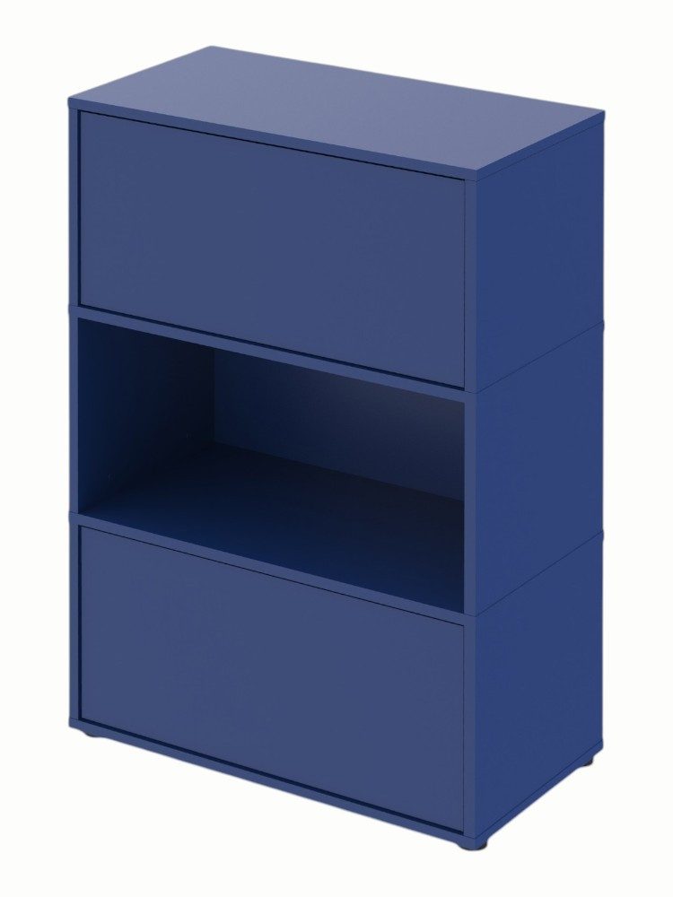 nuvii Highboard N01 Highboard, Breite 75 cm × Höhe 116 cm × Tiefe 41 cm, Made in Germany, grifflos, Push-to-open