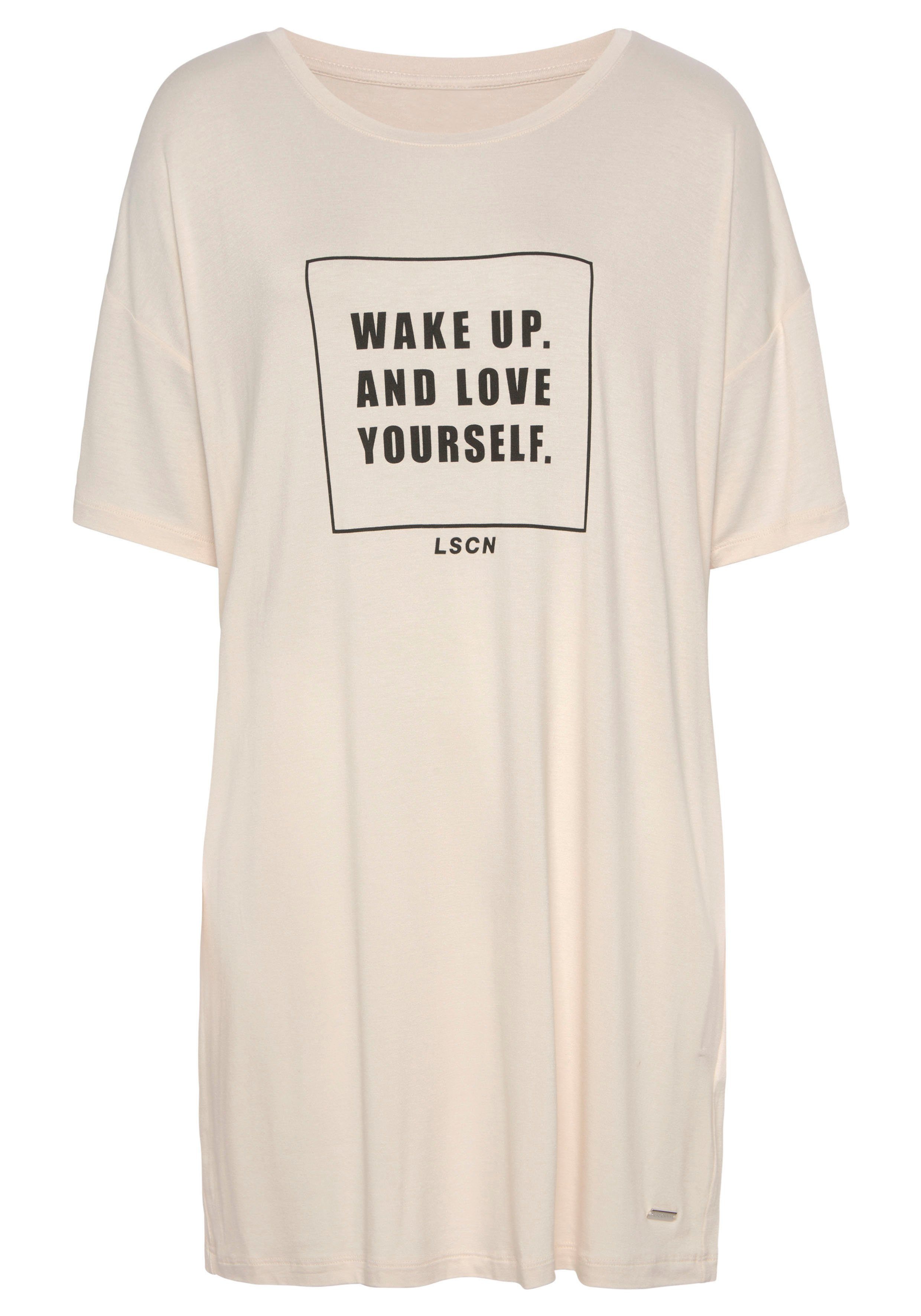 ecru locker Sleepshirt in LASCANA Schnitt sitzendem