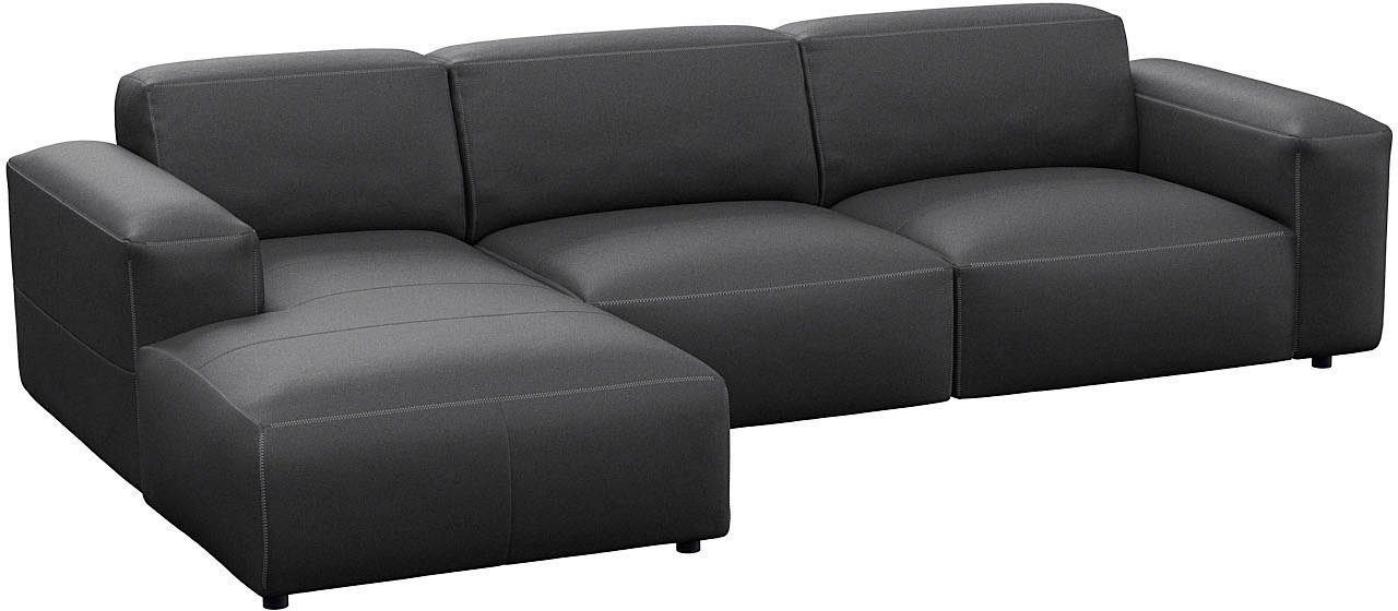 FLEXLUX Ecksofa Lucera bequem und komfortabel durch hochwertigen Sitzaufbau, L.Form, modern & anschmiegsam, Kaltschaum, Stahl-Wellenunterfederung