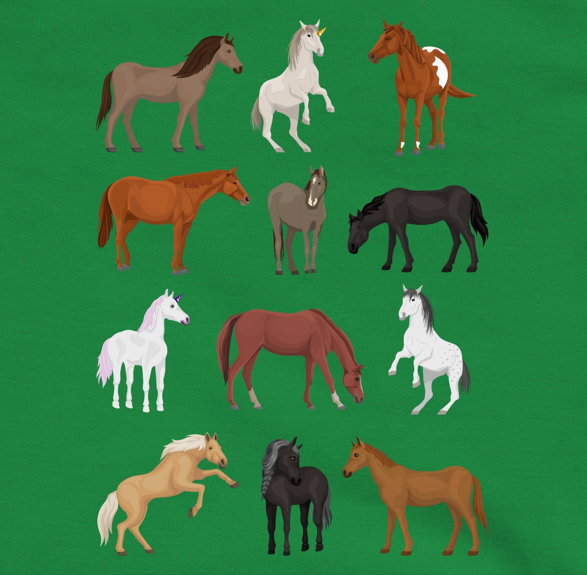 Pferde Tiermotiv Shirtracer Reihe Print Sweatshirt 2 Animal Grün