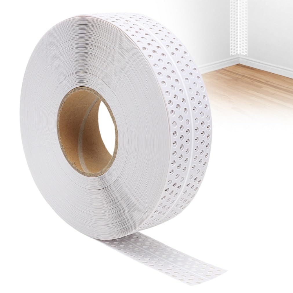 BlingBin Fugendichtband 40M*5MM PVC Fugenband Trockenbau,Kantenschutz Dichtungsband, (1 Stück, 1-St., zum Verbinden von GK-Platten, Wandrisse und Wandecken Ausbessern), Generisches Nahtabdeckband Gipskarton Fugenband Selbstklebend