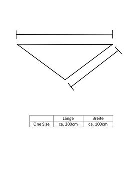 Zwillingsherz Dreieckstuch, mit Leo-Print, Kontrastrand