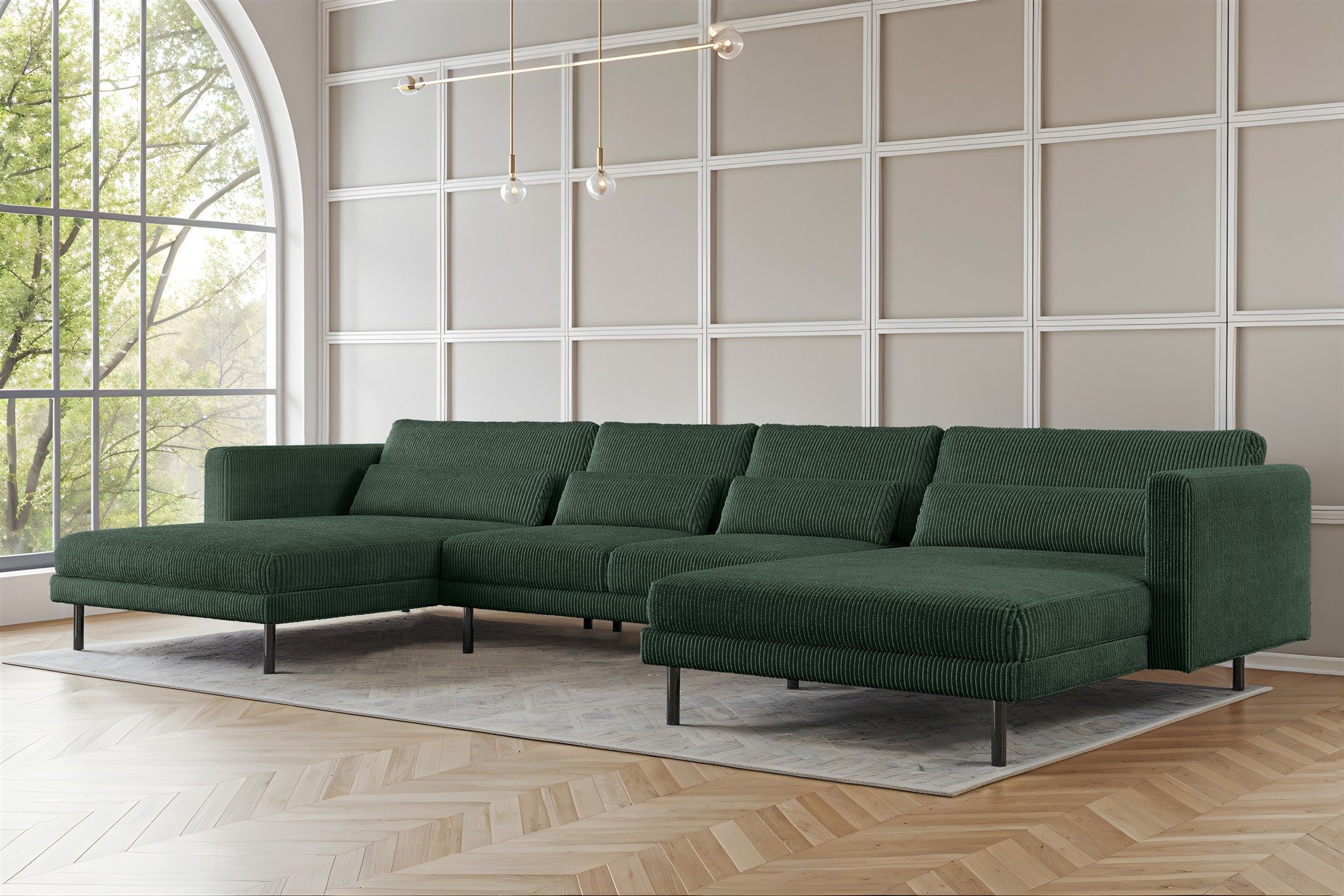 Fun Möbel Wohnlandschaft Sofa in U-Form günstig online kaufen
