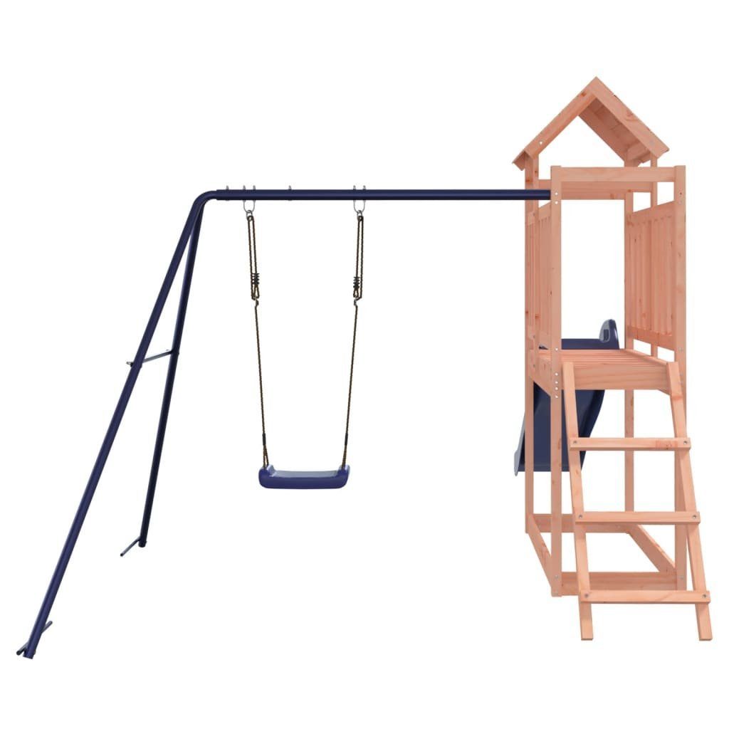 Douglasie und Kletter Rutsche mit Schaukel vidaXL Spielhaus Garten Spielturm Massivholz