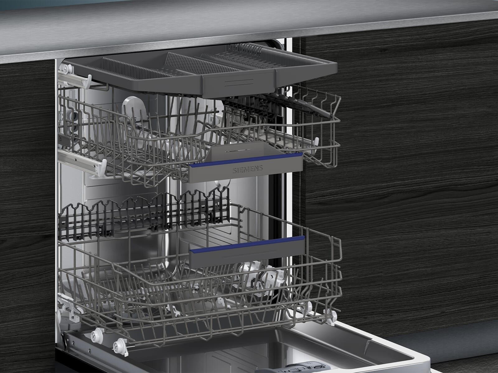 SIEMENS teilintegrierbarer Geschirrspüler SN53ES02CE, 9.0 l, 14 Maßgedecke, HomeConnect
