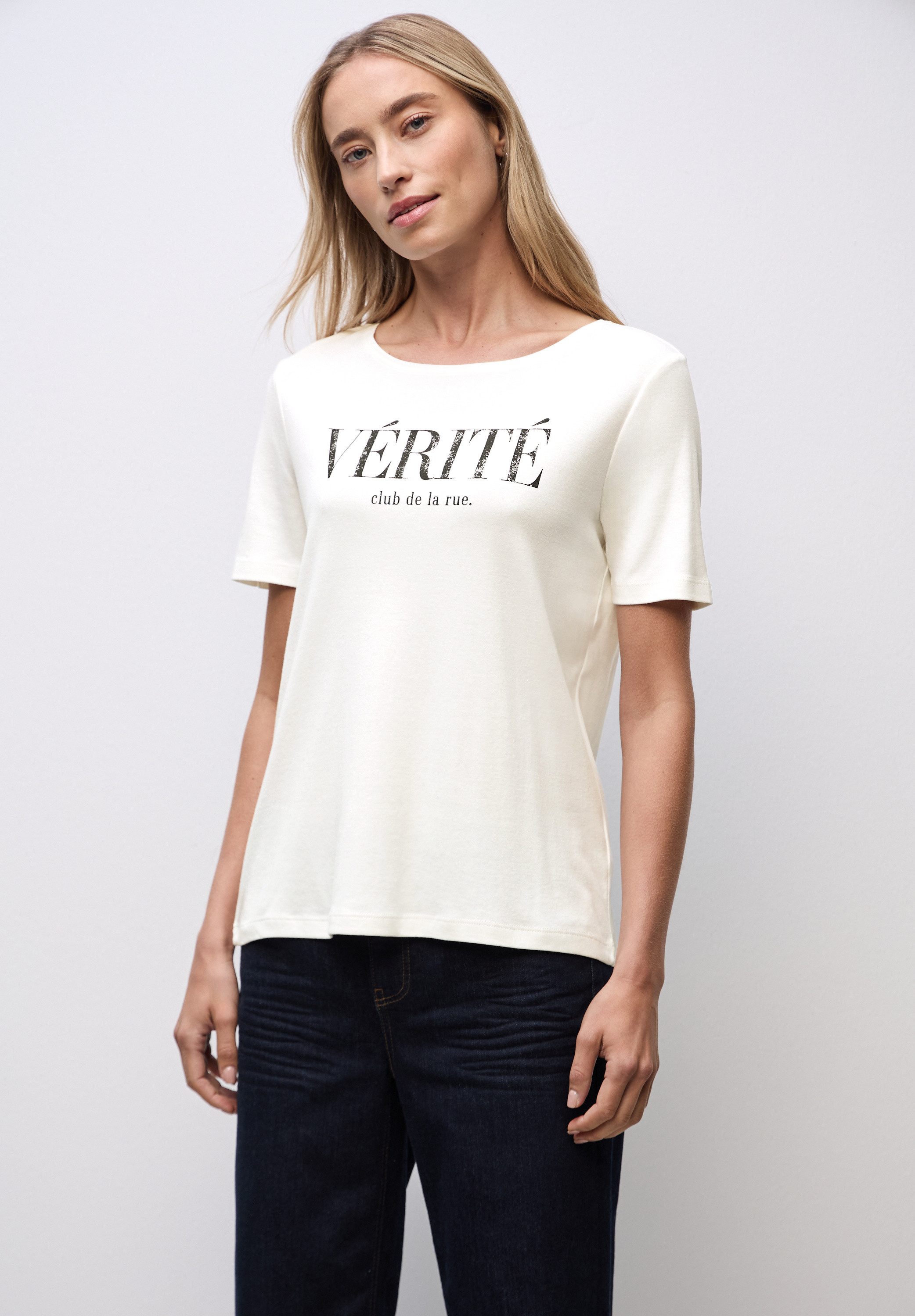 STREET ONE Rundhalsshirt im Shirt-Style