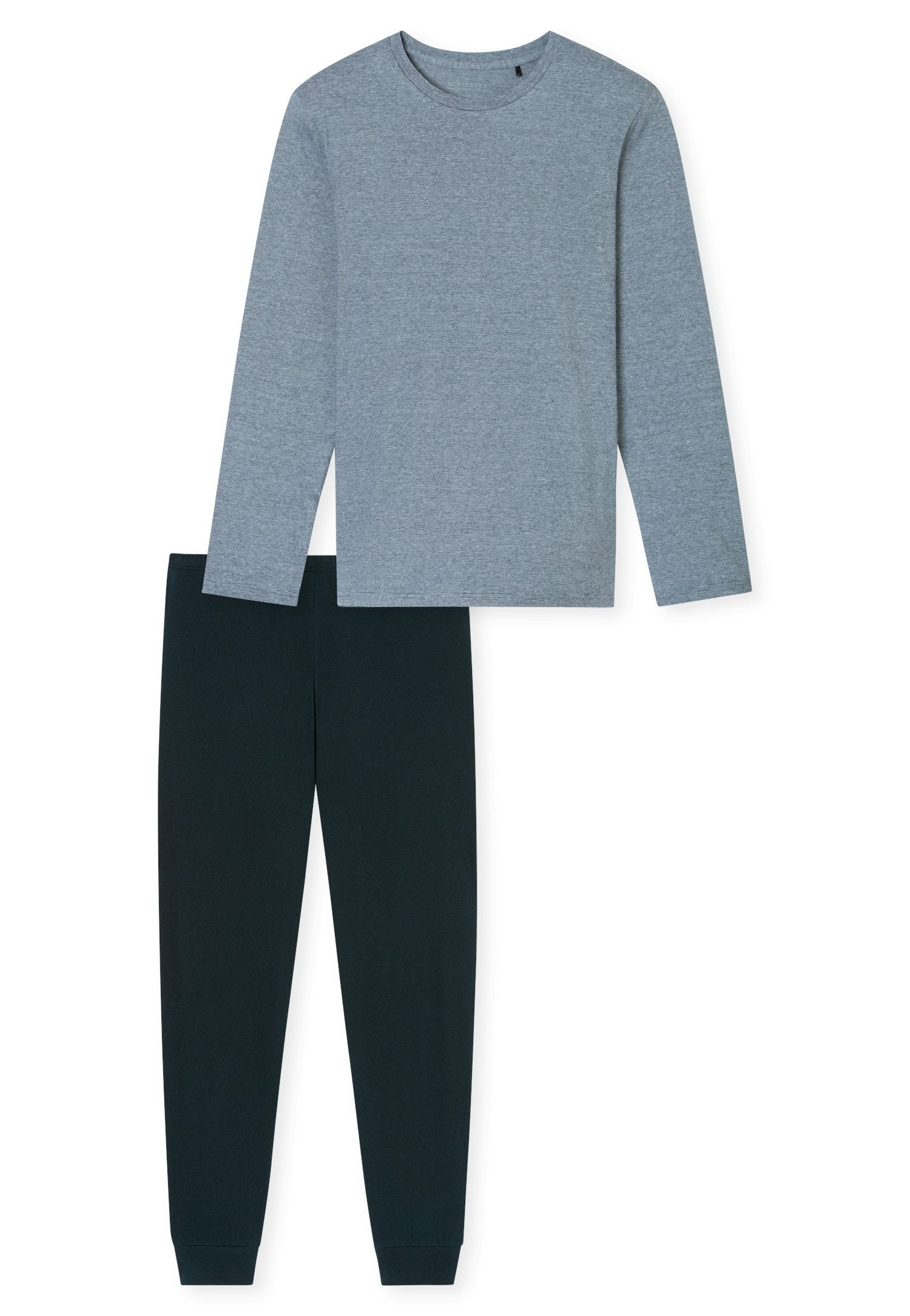 Schiesser Schlafanzug Casual Essentials (2 tlg) mit feinen, gestrickten Rin günstig online kaufen