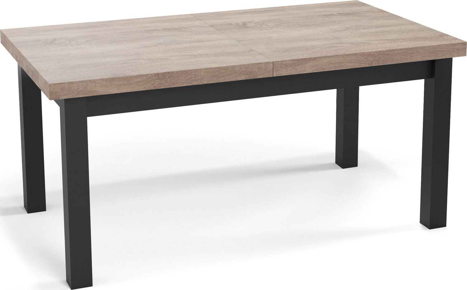 WFL GROUP Esstisch Gemini ausziehbar rechteckig modern mit schwarzen Holzbe günstig online kaufen