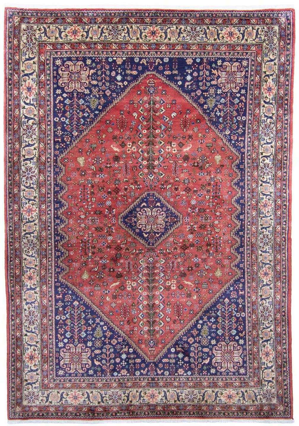 Wollteppich Abadeh Medaillon Rosso 290 x 193 cm, morgenland, rechteckig, Höhe: 10 mm, Unikat mit Zertifikat