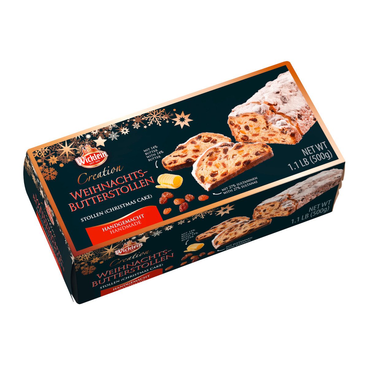 Wicklein Süßigkeit, Wicklein Feiner Weihnachts Butterstollen traditionelle Rezeptur 500g