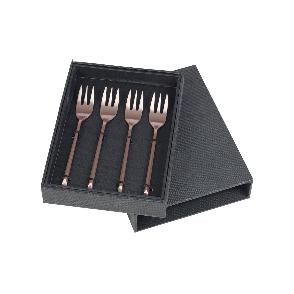 Broste Copenhagen Besteck-Set HUNE Kuchengabel titanium espresso 4tlg., Edelstahl 18/8, Hune Kuchengabel