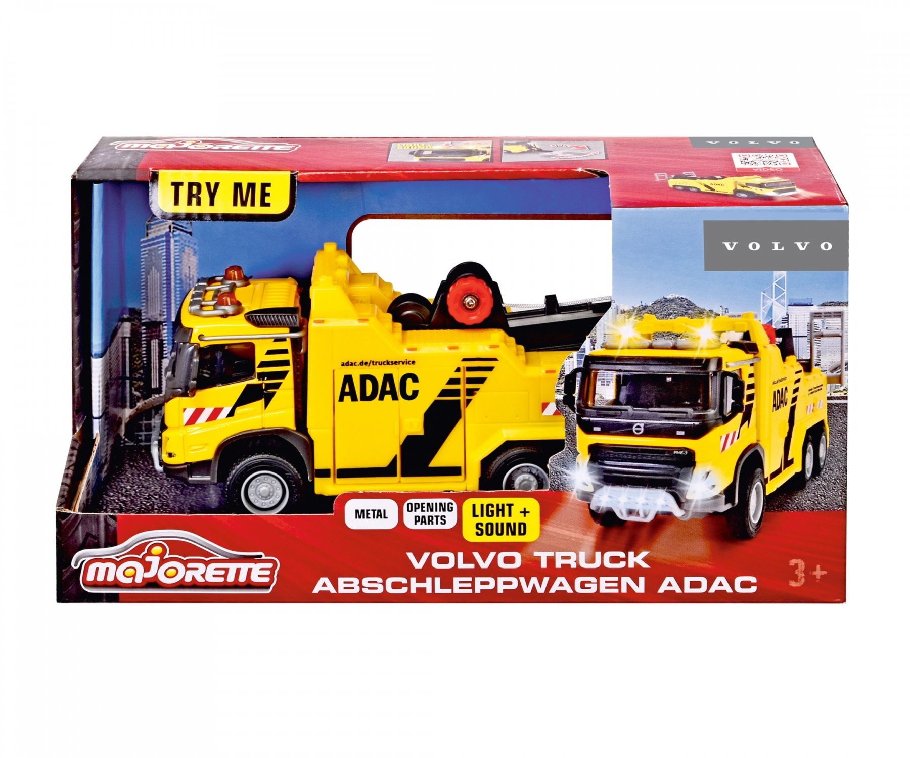 majORETTE Spielzeug-Auto Majorette Spielzeugauto Sadt Volvo Truck Abschleppwagen ADAC 213743002