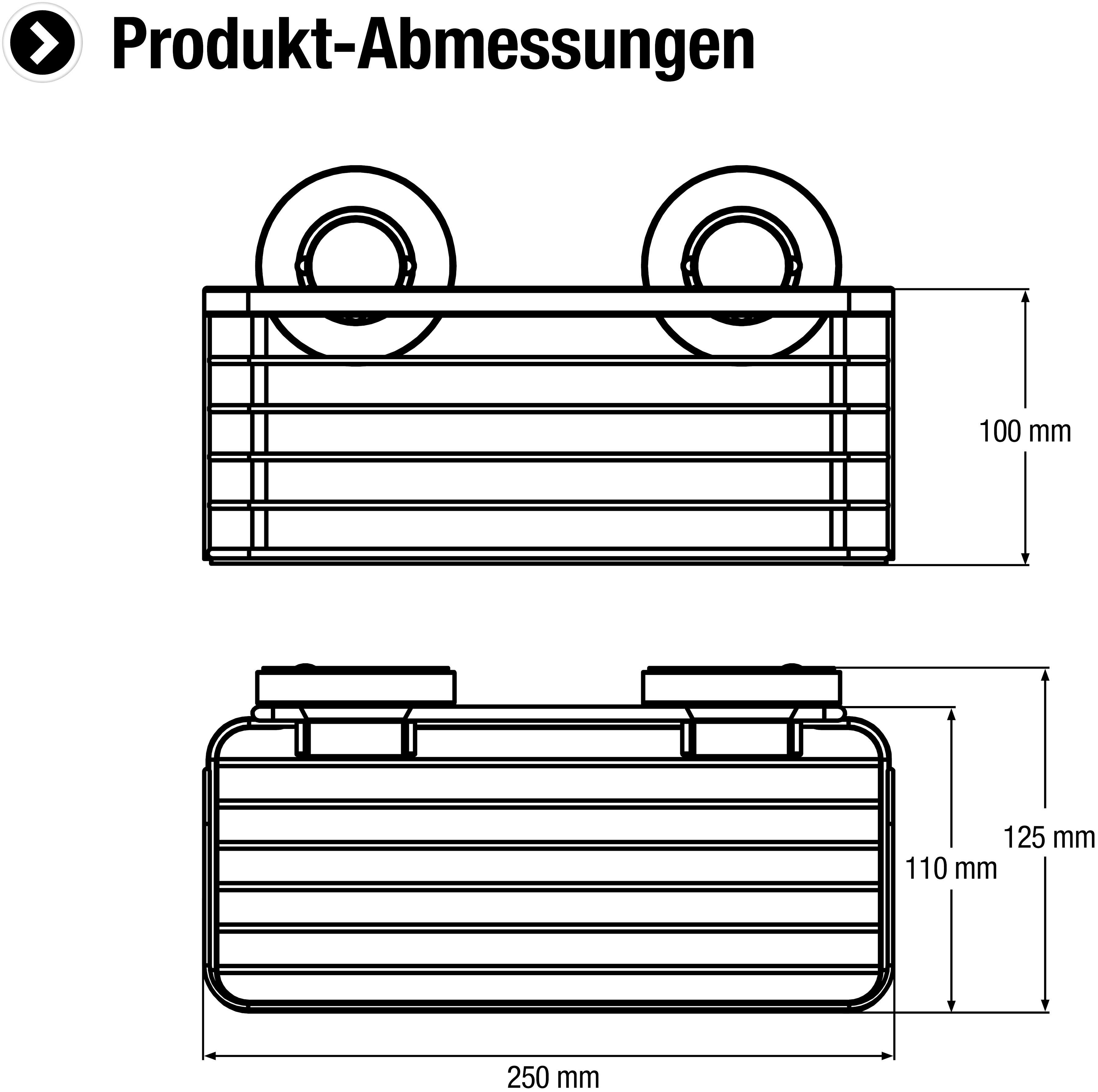 Befestigungsmöglichkeiten drei 3in1, CORNAT mit Duschablage