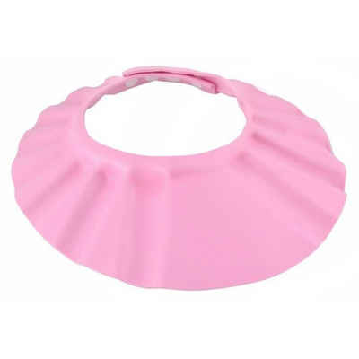 ISO TRADE Duschhaube Duschhaube Kinder rosa (Duschen, 1 St), Verstellbar 13-15 cm Ohr- und Augenschutz Universal