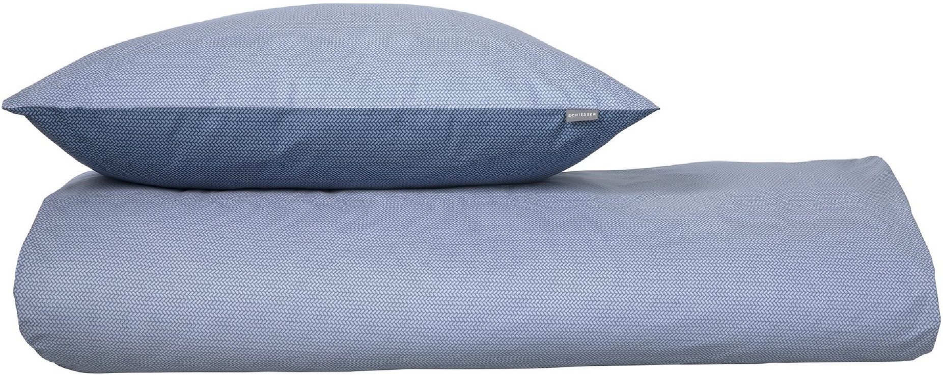 Schiesser Bettwäsche Silva in einem simplen Minimaldessin in angesagter Strickoptik, Renforcé, 2 teilig, OEKO-TEX® MADE IN GREEN