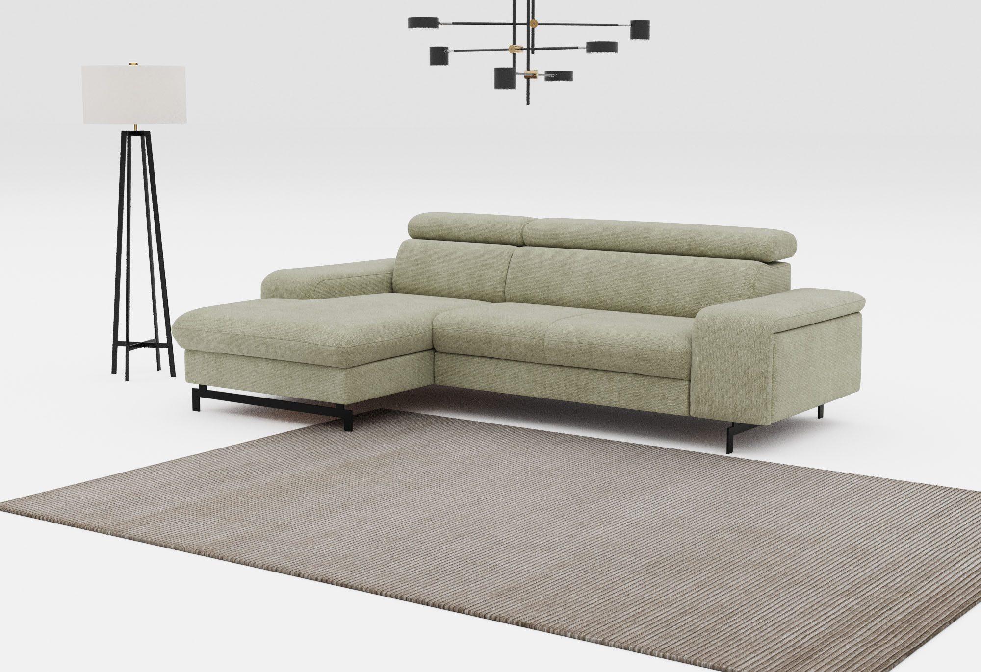 COTTA Ecksofa "Emma L-Form", mit Kopfteilverstellung, wahlweise mit Bettfun günstig online kaufen