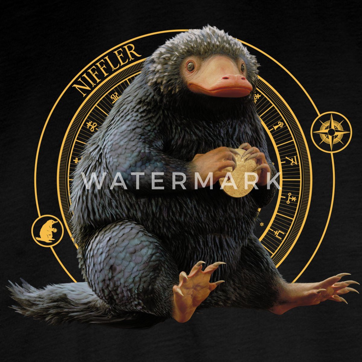 Spreadshirt T-Shirt Phantastische Tierwesen Niffler mit günstig online kaufen