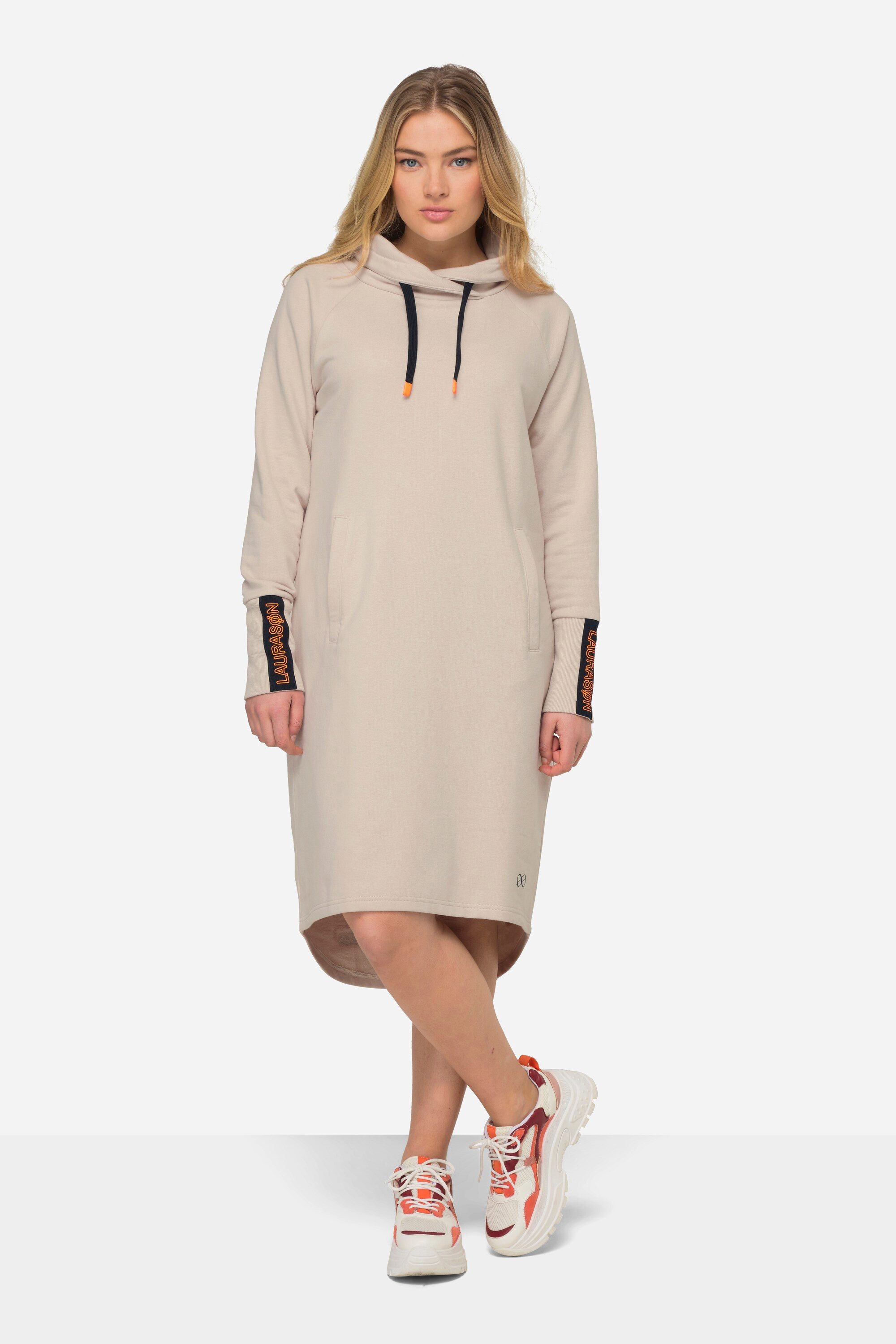 LAURASØN Jerseykleid Sweatkleid Kapuze Langarm OEKO-TEX Made in Green mehr