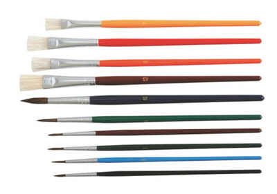 Stylex Schreibwaren Malpinsel 50 (5x 10Stk) Pinsel Pinselset Schulmalpinsel Schulpinsel