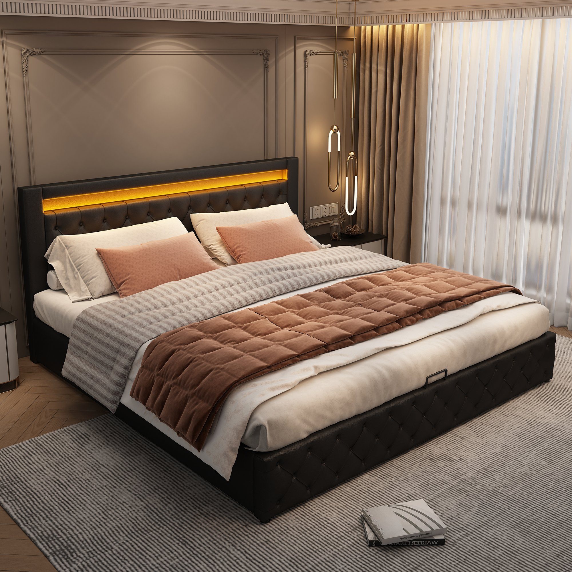 REDOM Polsterbett Polsterbett Doppelbett Stauraumbett Bett günstig online kaufen