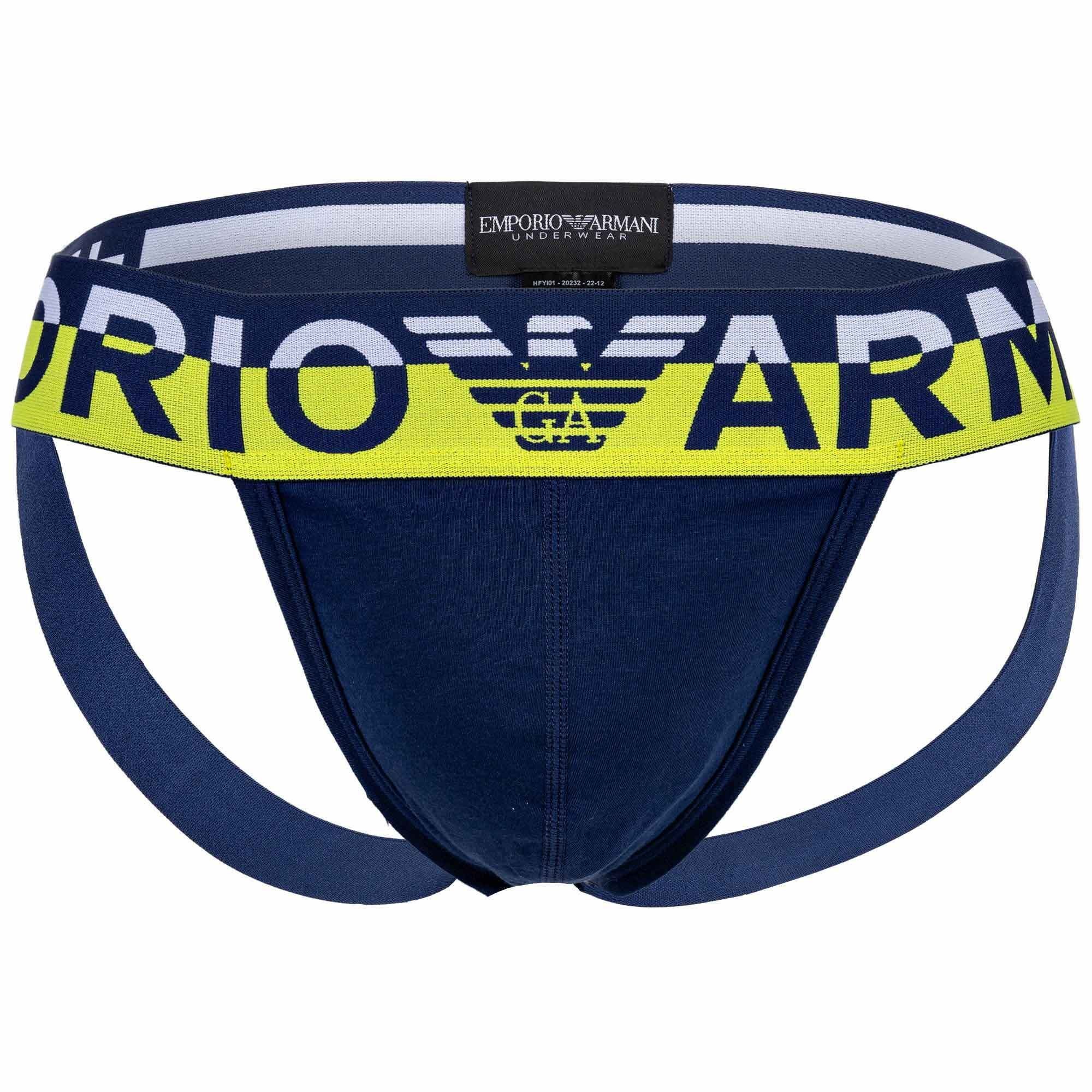 Emporio Armani Tanga Herren Jockstrap - MEGALOGO, Jocks, Tanga Slip Blau