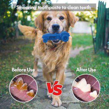 Petsation Kauspielzeug Hundespielzeug quietschend für die Zahnpflege [PREMIUM] Kauknochen