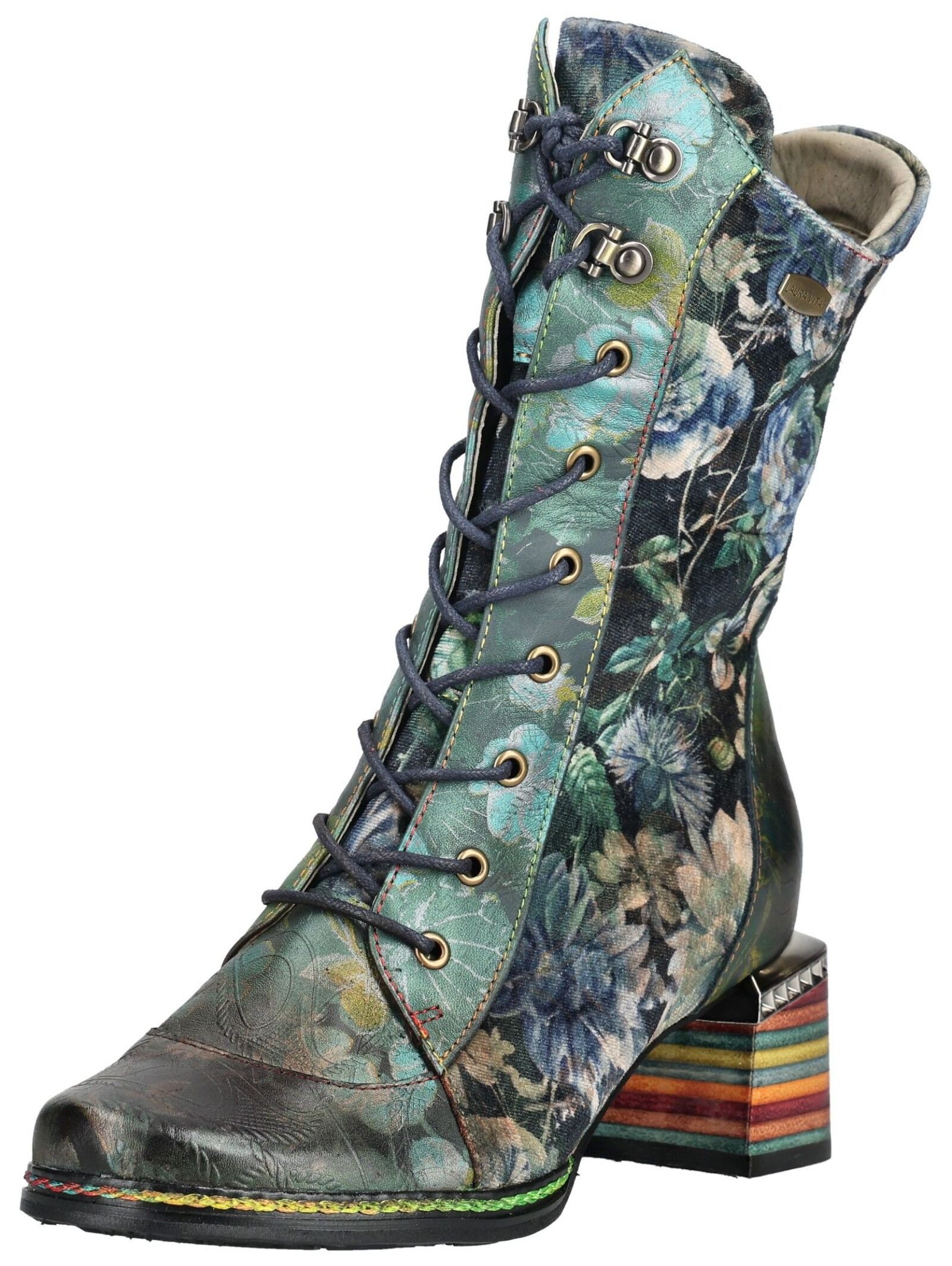 LAURA VITA Stiefel Leder/Textil . Schnürstiefel