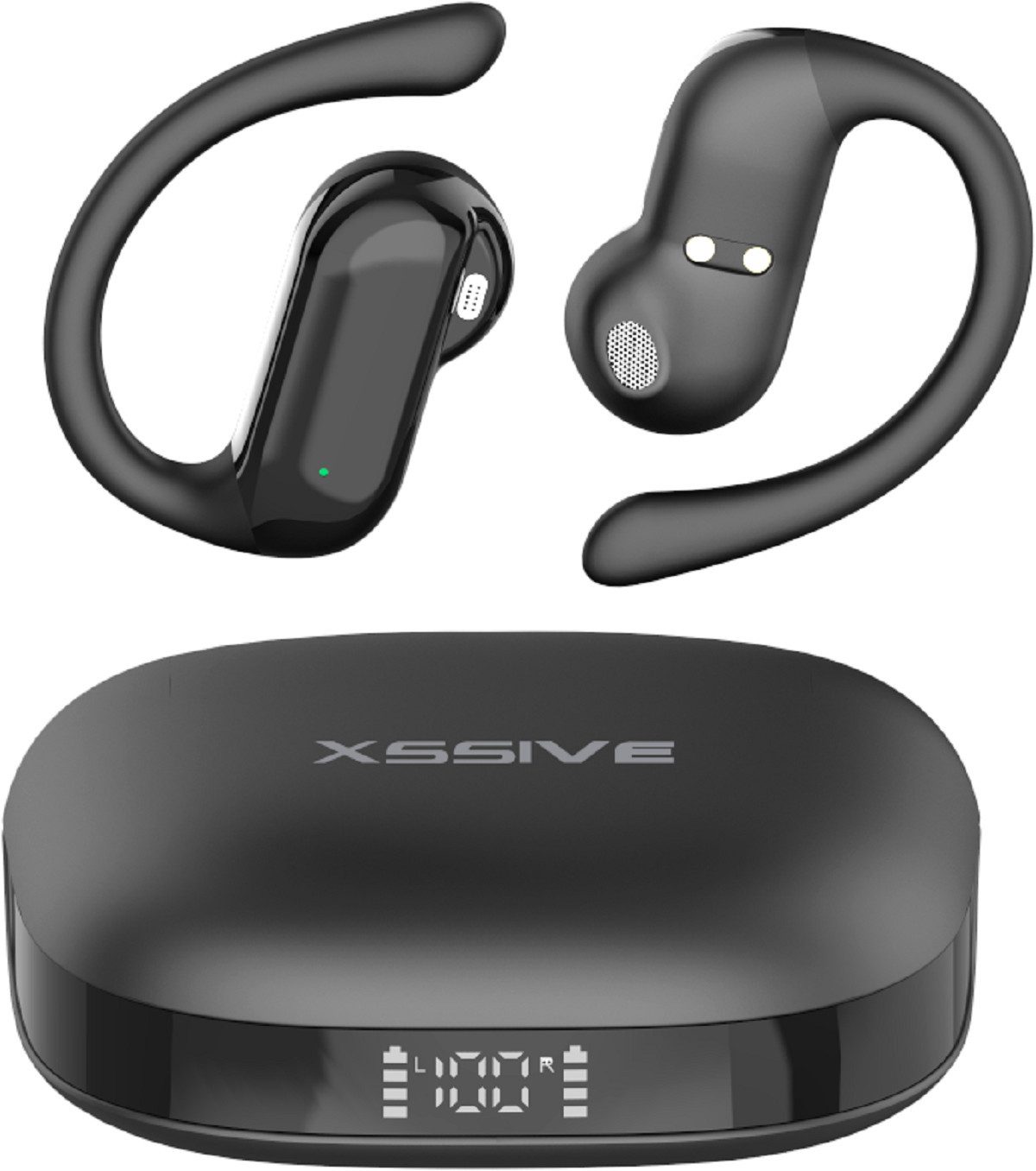 Xssive Bluetooth 5.4 Open Ear Headphones – Bass Boost & Geräuschunterdrückung wireless In-Ear-Kopfhörer