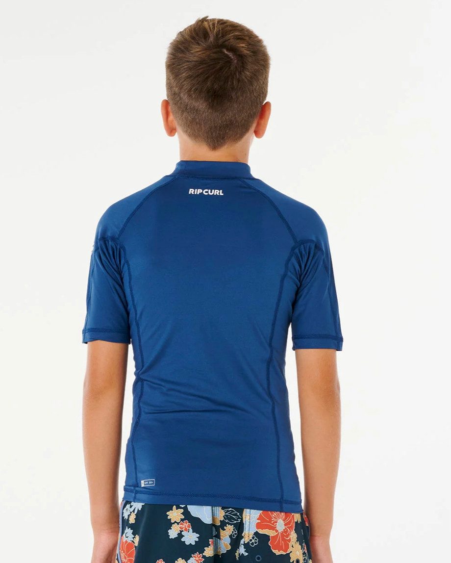 Rip Curl Rash Guard Waves UPF Short Sleeve Rash Giard